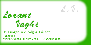 lorant vaghi business card